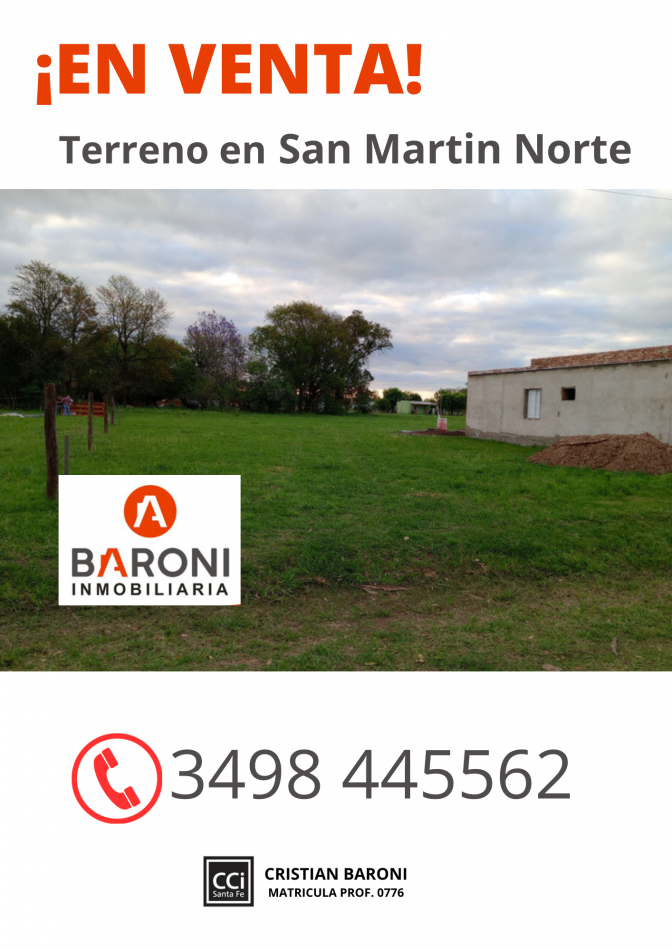 TERRENO EN SAN MARTIN NORTE - SANTA FE