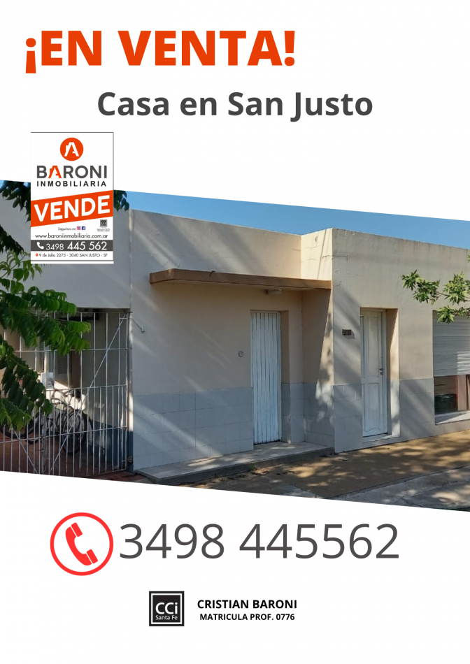 Foto Casa en Venta en San Justo, Santa Fe - pix1062711246 - BienesOnLine