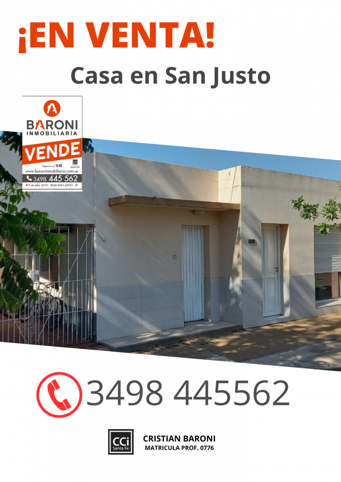 CASA EN SAN JUSTO -: SAN MARTIN 2177