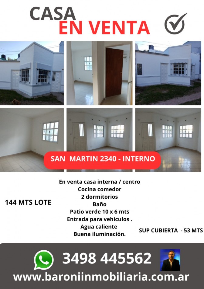 CASA EN VENTA - ZONA CENTRO