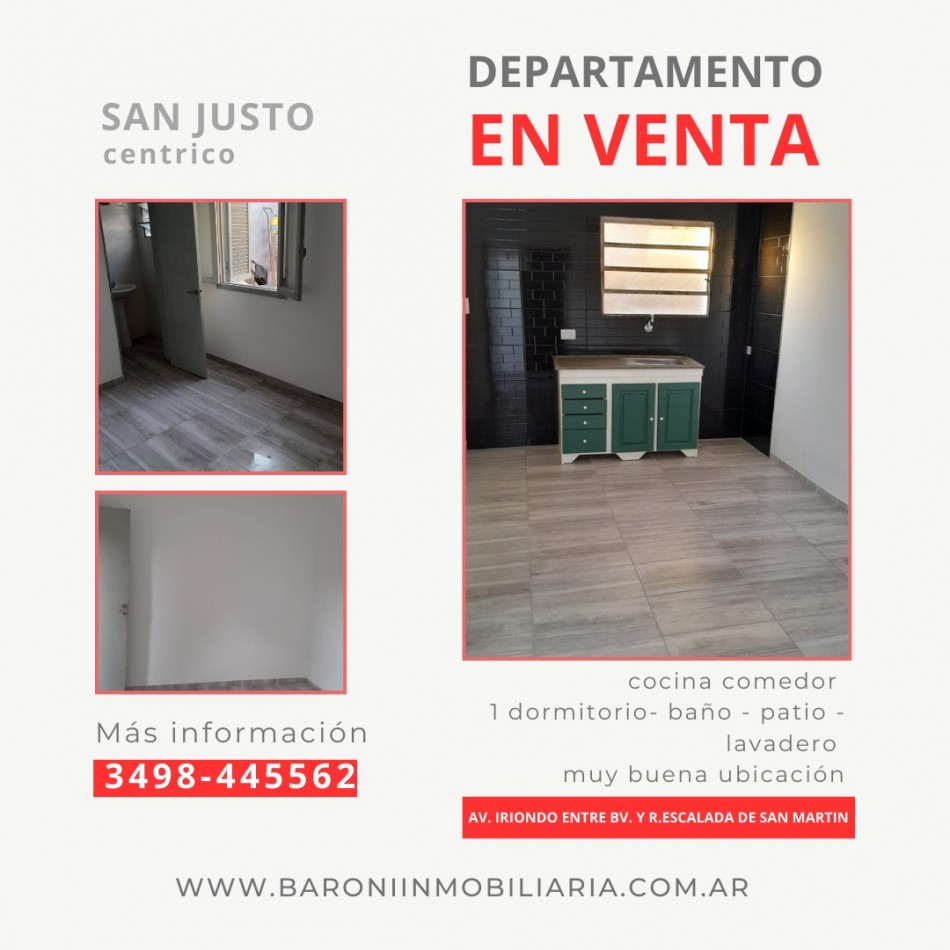 EN VENTA  - DEPARTAMENTO CENTRICO-