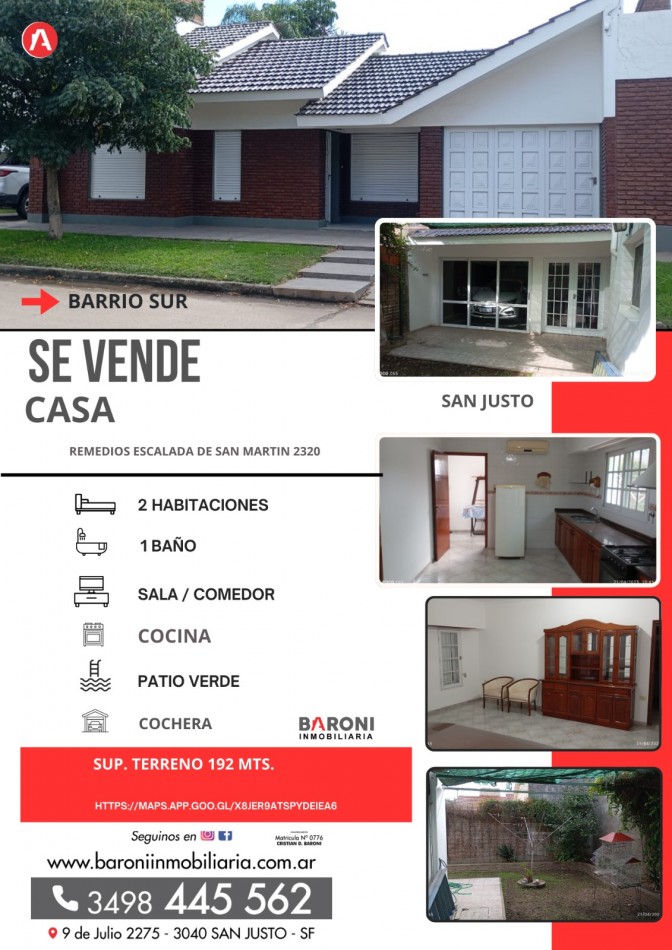 EN VENTA CASA - BARRIO SUR