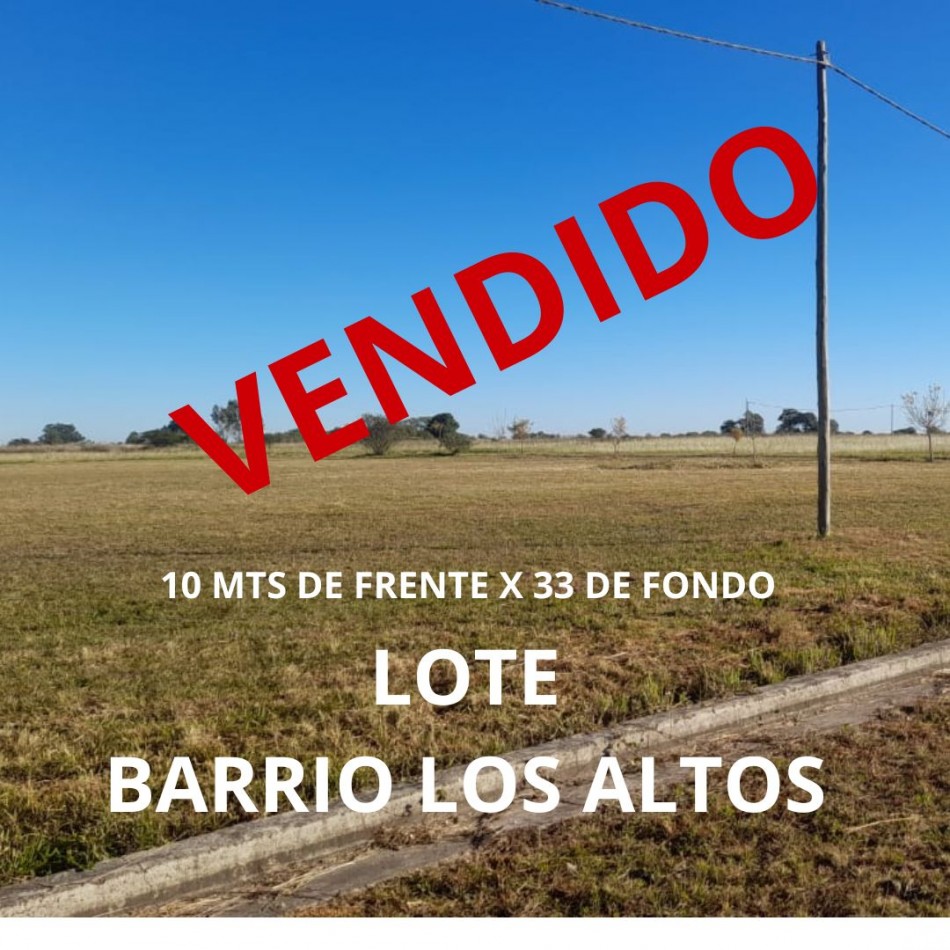 LOTE BARRIO LOS ALTOS 