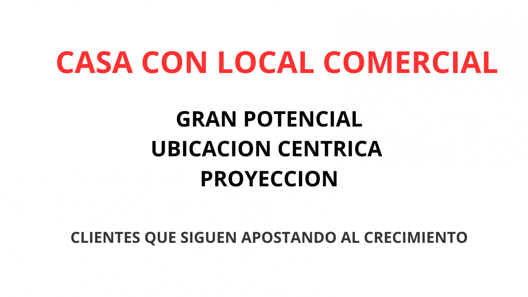 CASA CON LOCAL COMERCIAL - VENDIDO