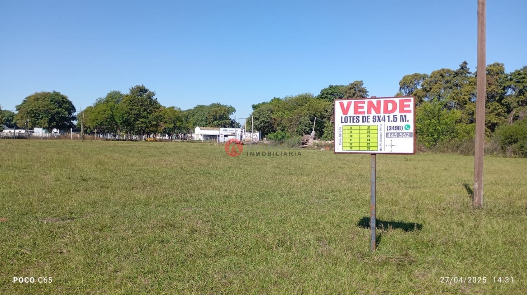 VENDEMOS 12 LOTES EN BARRIO PEDRAZZOLI EN SAN JUSTO SANTA FE- MEDIDAS 9 MTS. DE FRENTE X 41.50 DE FONDO.