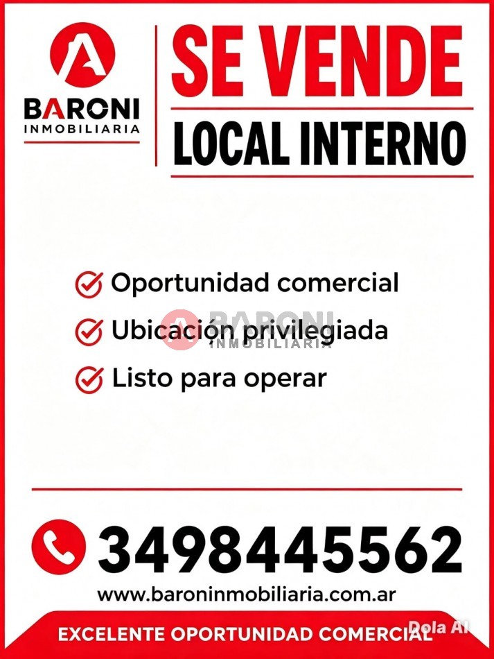 SE VENDE LOCAL COMERCIAL EN GALERIA TALA SAN JUSTO - PCIA. DE SANTA FE