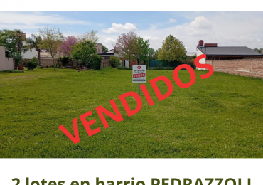 2 lotes juntos en barrio PEDRAZZOLI SAN JUSTO