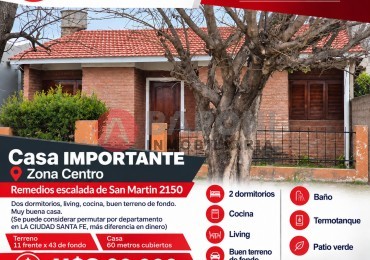 🏡 CASA EN VENTA - HERMOSA CASA — TERRENO AMPLIO DE FONDO 
