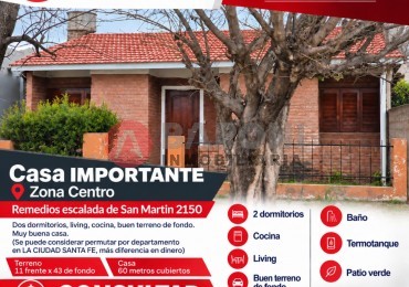 🏡 CASA EN VENTA - HERMOSA CASA — TERRENO AMPLIO DE FONDO 